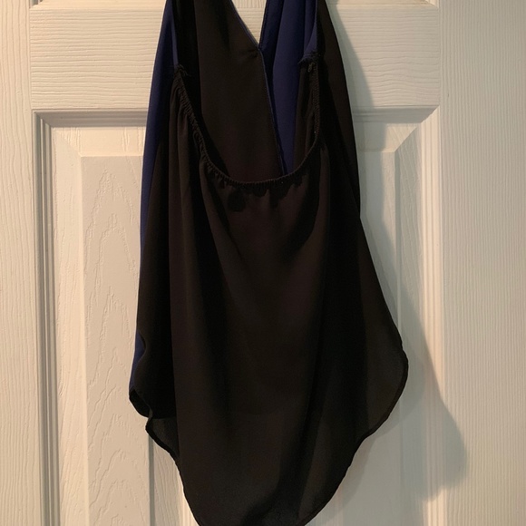 Abbeline Black and blue halter top - Picture 1 of 2